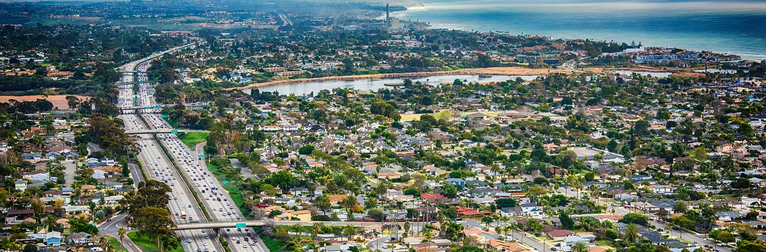 aerial view northern san diego